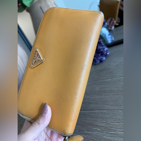 Prada Tan Saffiano Leather Wallet - Picture 4 of 16